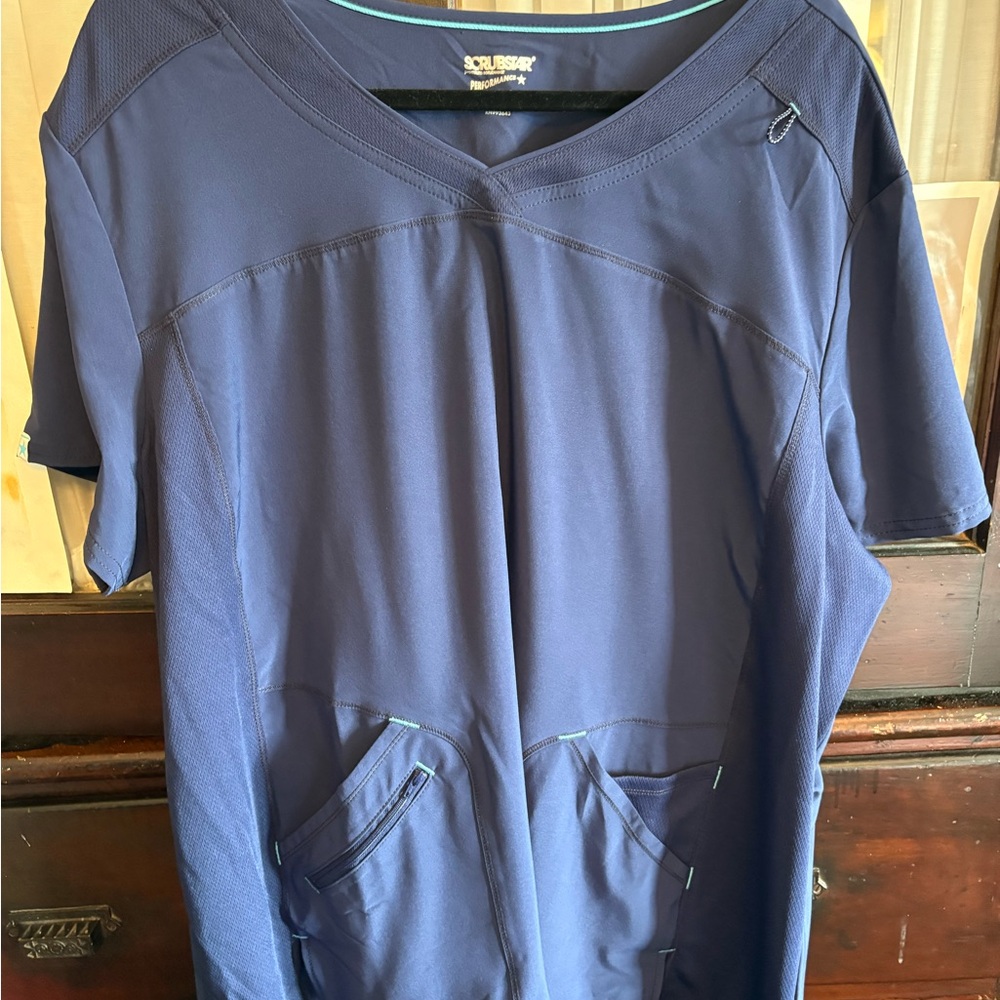 Scrubstar Navy Performance Medical Scrub Top
